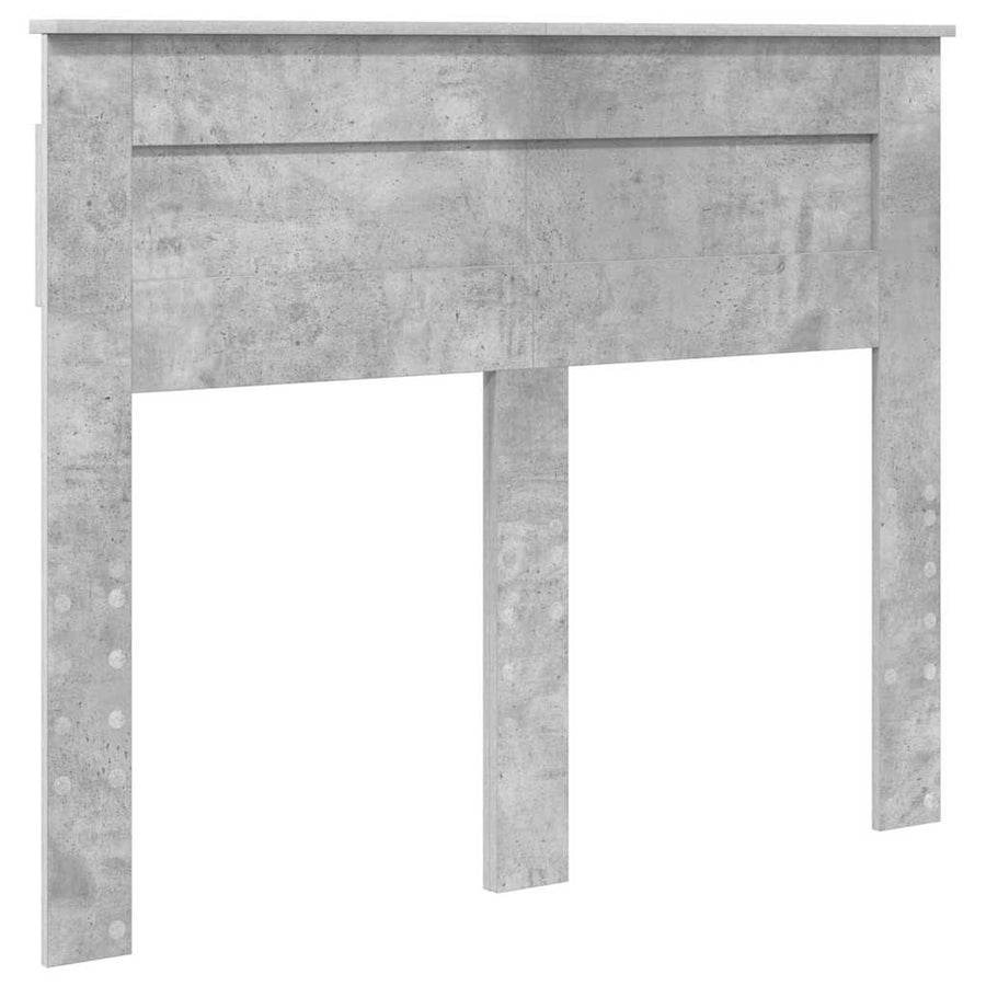 Hoofdbord met hoofdeinde Beton Grijs 120 cm Bewerkt hout