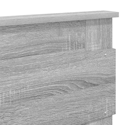 Hoofdbord met hoofdeinde Grijs Sonoma 120 cm Bewerkt hout