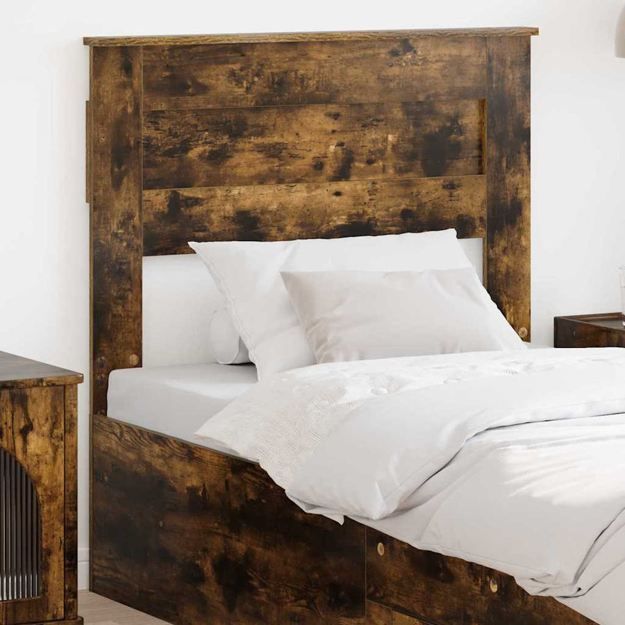 Hoofdbord met hoofdeinde Gerookt eiken 100 cm Bewerkt hout