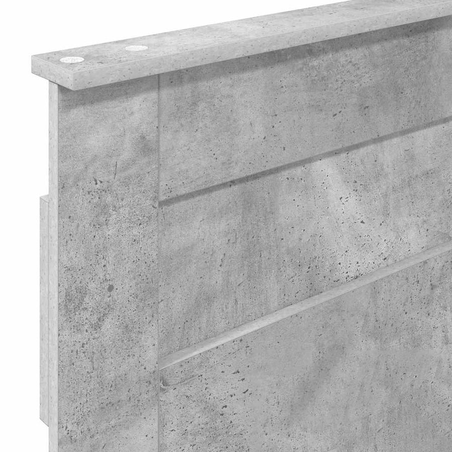 Hoofdbord met hoofdeinde Beton Grijs 90 cm Bewerkt hout