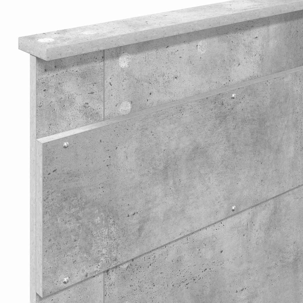 Hoofdbord met hoofdeinde Beton Grijs 90 cm Bewerkt hout