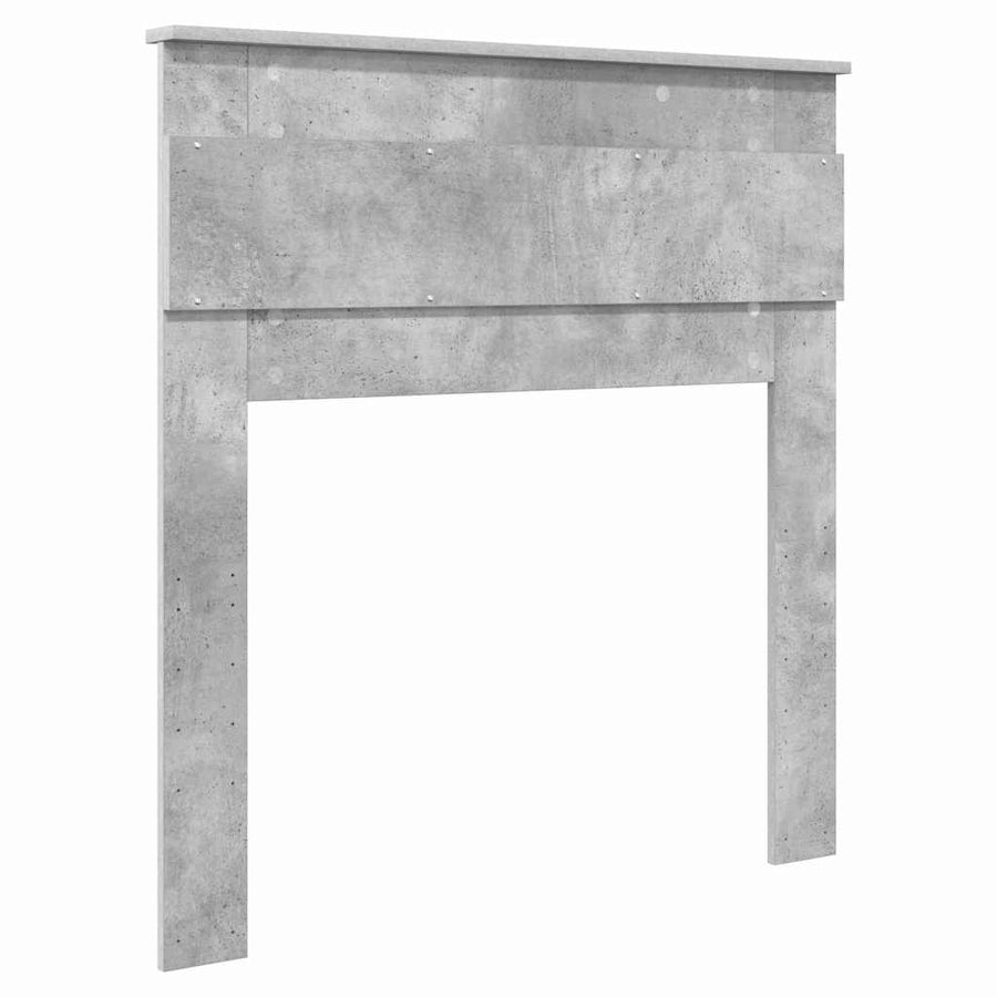 Hoofdbord met hoofdeinde Beton Grijs 90 cm Bewerkt hout
