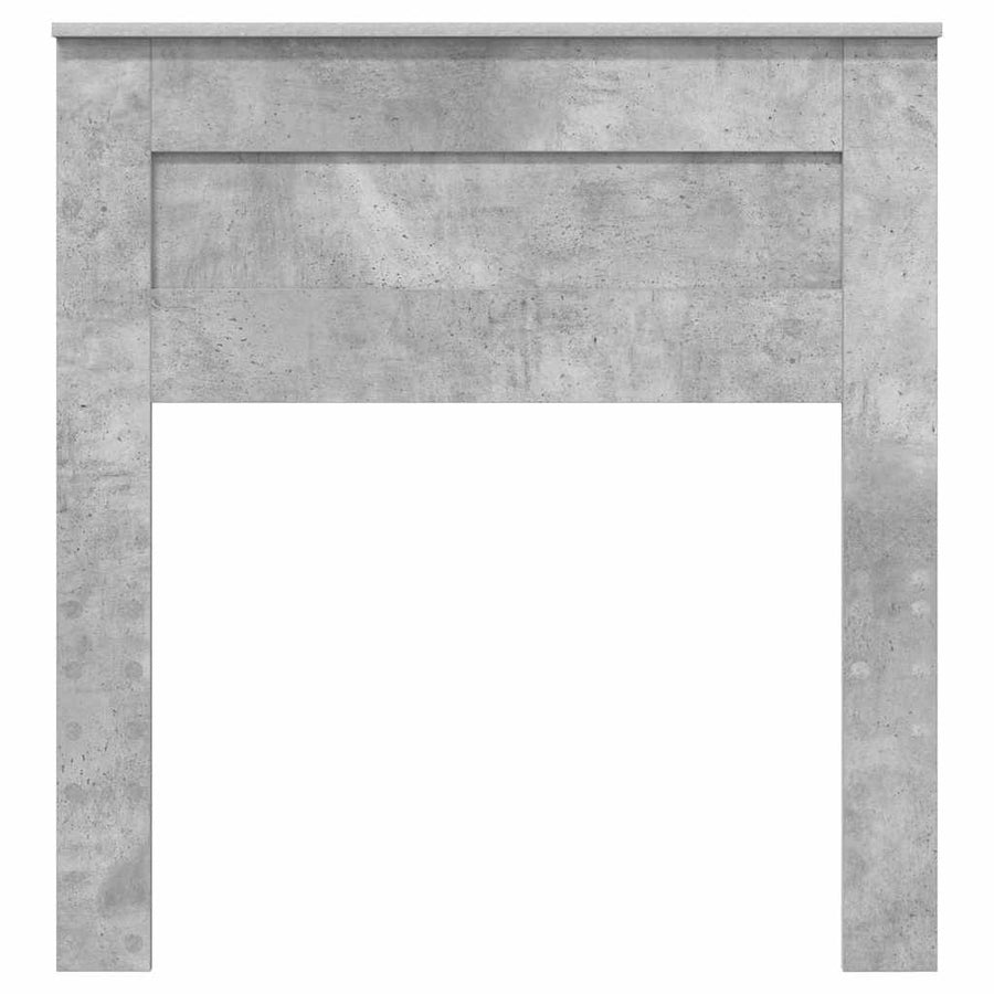 Hoofdbord met hoofdeinde Beton Grijs 90 cm Bewerkt hout