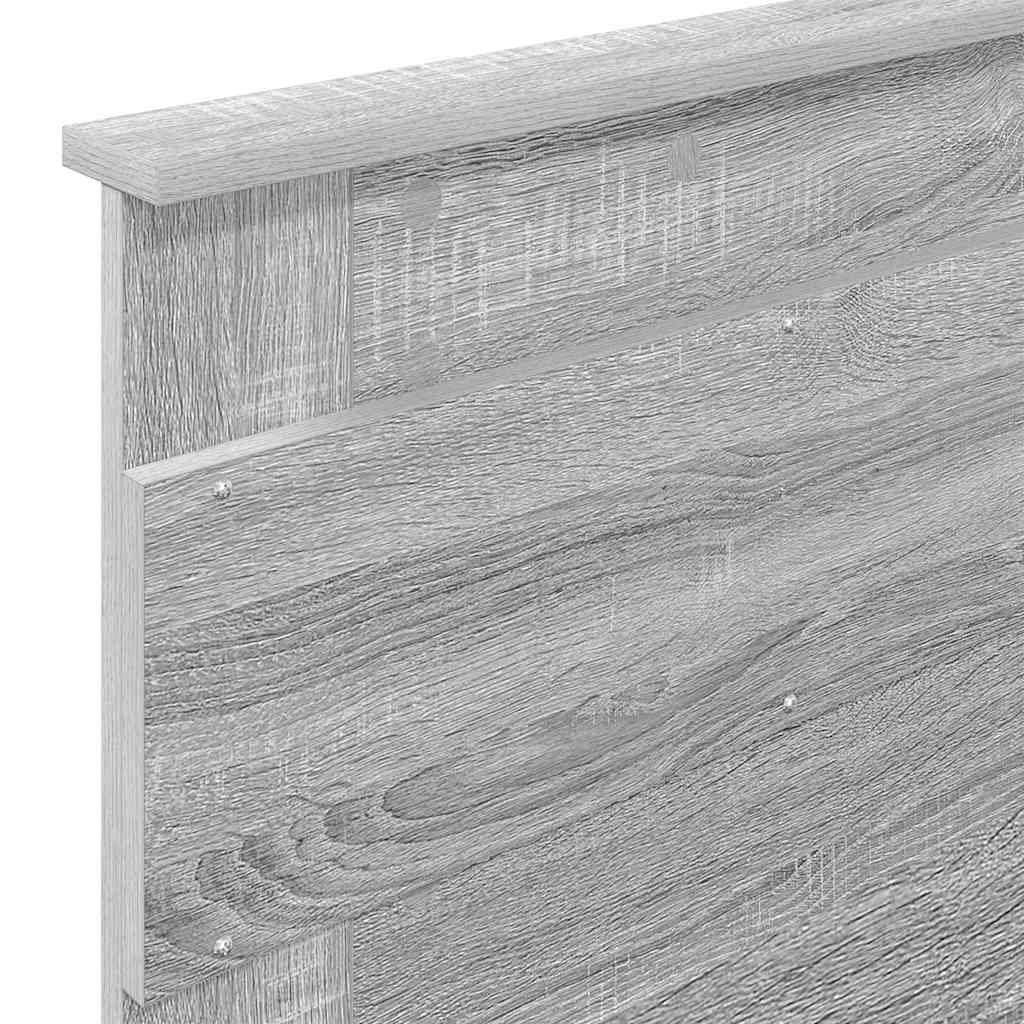 Hoofdbord met hoofdeinde Grijs Sonoma 90 cm Bewerkt hout