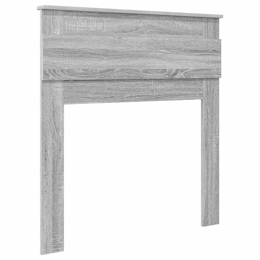 Hoofdbord met hoofdeinde Grijs Sonoma 90 cm Bewerkt hout