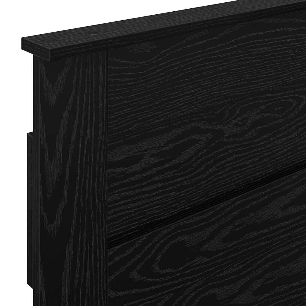 Hoofdbord met hoofdeinde Zwart Eiken 75 cm Bewerkt hout