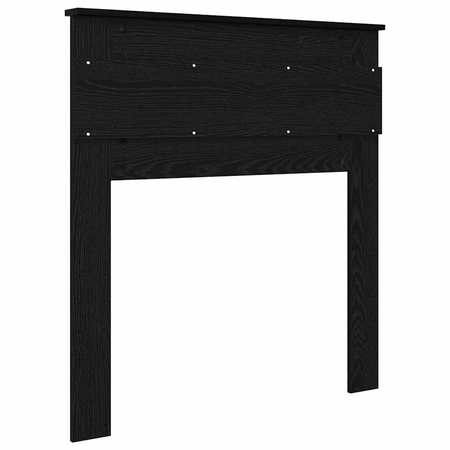 Hoofdbord met hoofdeinde Zwart Eiken 75 cm Bewerkt hout