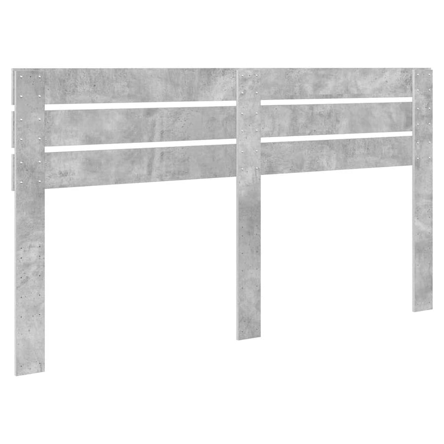Hoofdbord met hoofdeinde Beton Grijs 200 cm Bewerkt hout