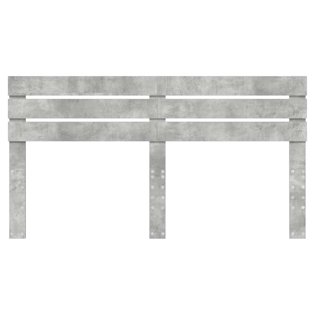 Hoofdbord met hoofdeinde Beton Grijs 180 cm Bewerkt hout