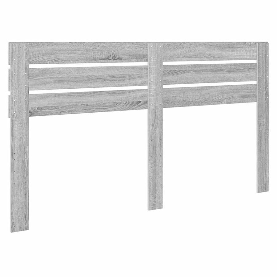 Hoofdbord met hoofdeinde Grijs Sonoma 180 cm Bewerkt hout
