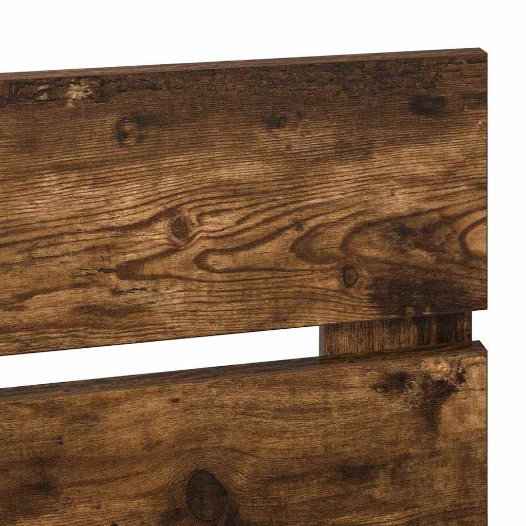 Hoofdbord met hoofdeinde Gerookt eiken 160 cm Bewerkt hout