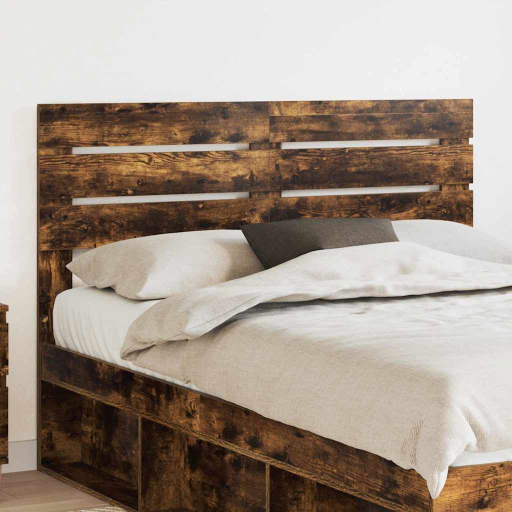 Hoofdbord met hoofdeinde Gerookt eiken 160 cm Bewerkt hout
