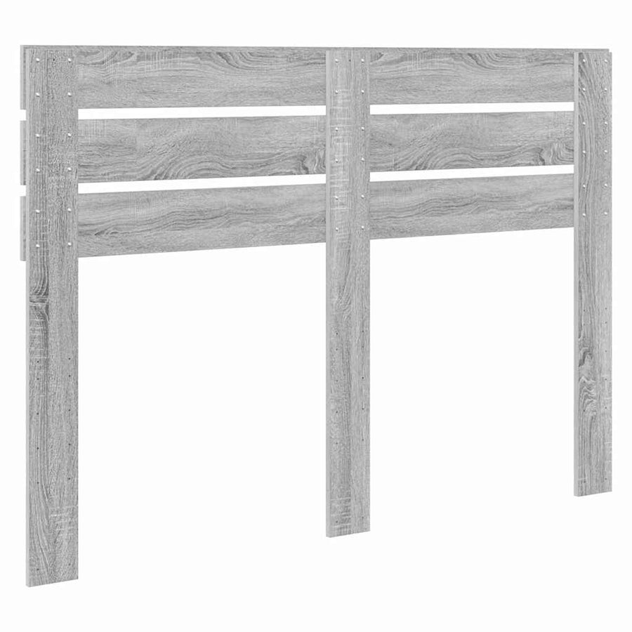 Hoofdbord met hoofdeinde Grijs Sonoma 160 cm Bewerkt hout