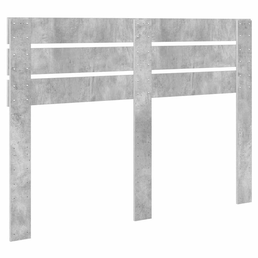 Hoofdbord met hoofdeinde Beton Grijs 150 cm Bewerkt hout