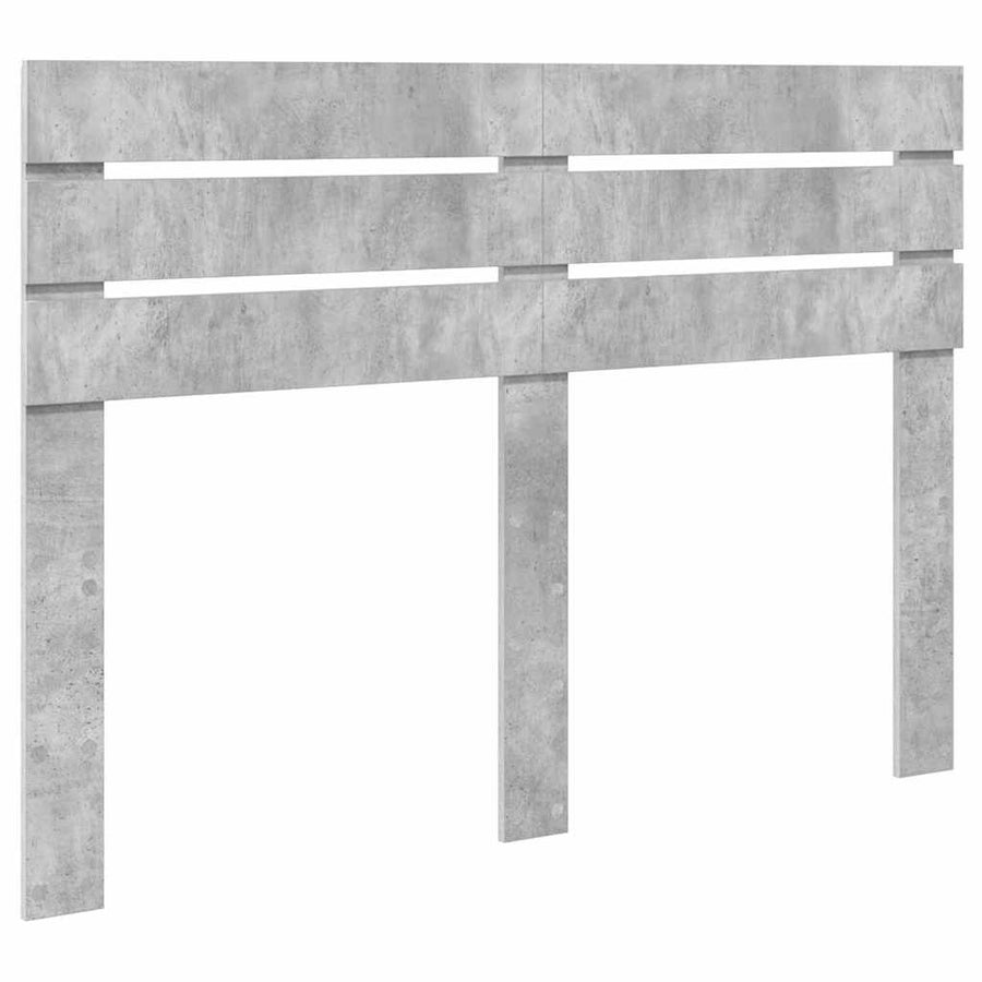 Hoofdbord met hoofdeinde Beton Grijs 140 cm Bewerkt hout