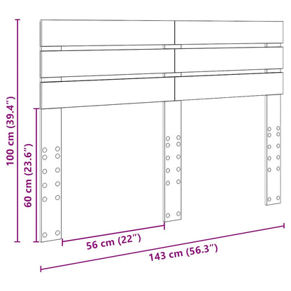 Hoofdbord met hoofdeinde Oud Hout 140 cm Bewerkt hout