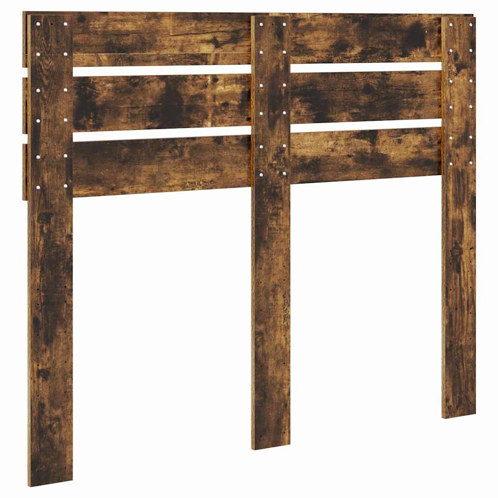 Hoofdbord met hoofdeinde Gerookt eiken 135 cm Bewerkt hout