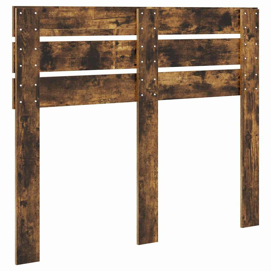 Hoofdbord met hoofdeinde Gerookt eiken 135 cm Bewerkt hout