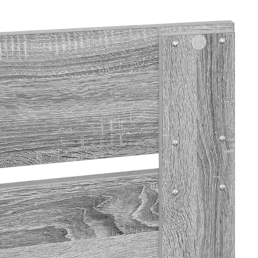 Hoofdbord met hoofdeinde Grijs Sonoma 135 cm Bewerkt hout
