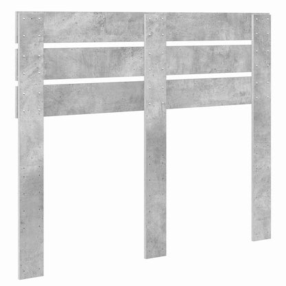 Hoofdbord met hoofdeinde Beton Grijs 120 cm Bewerkt hout