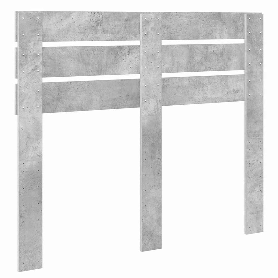 Hoofdbord met hoofdeinde Beton Grijs 120 cm Bewerkt hout