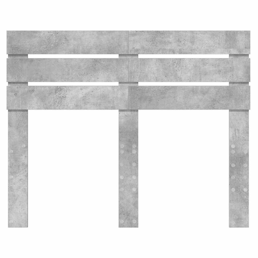 Hoofdbord met hoofdeinde Beton Grijs 120 cm Bewerkt hout