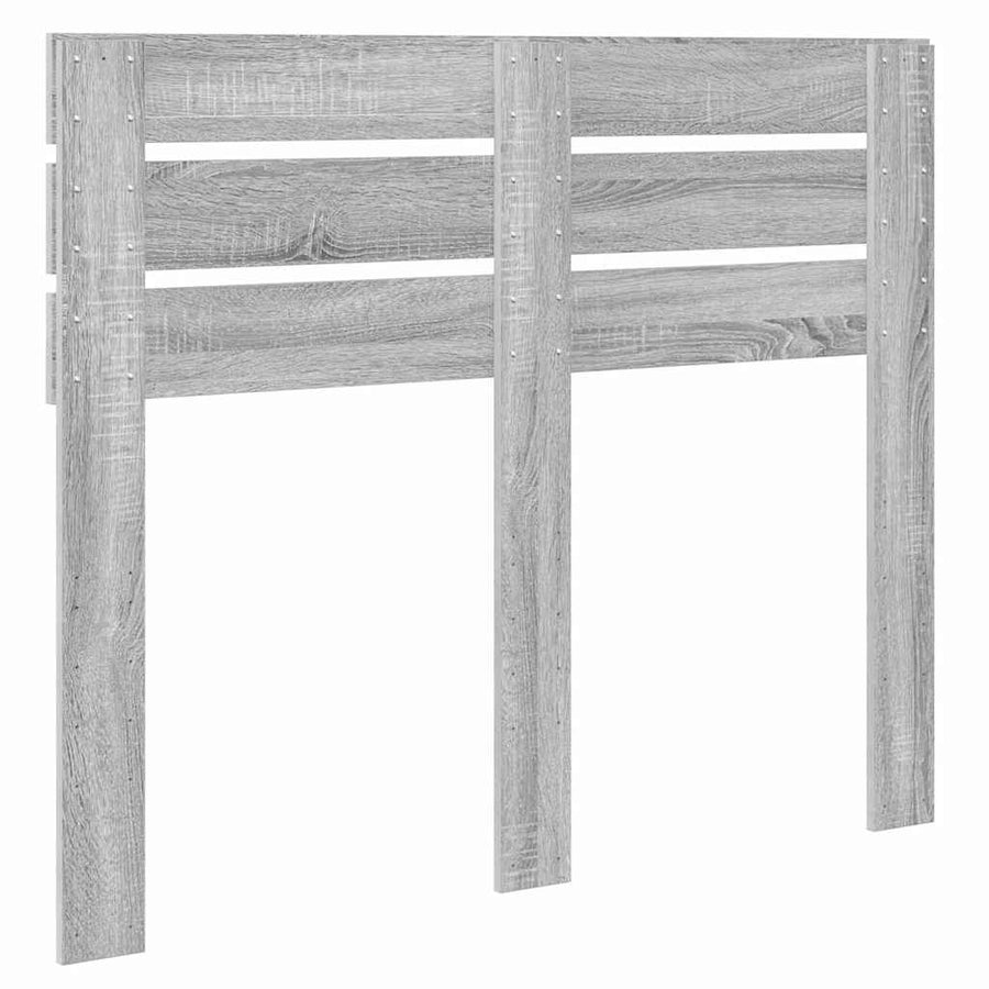 Hoofdbord met hoofdeinde Grijs Sonoma 120 cm Bewerkt hout