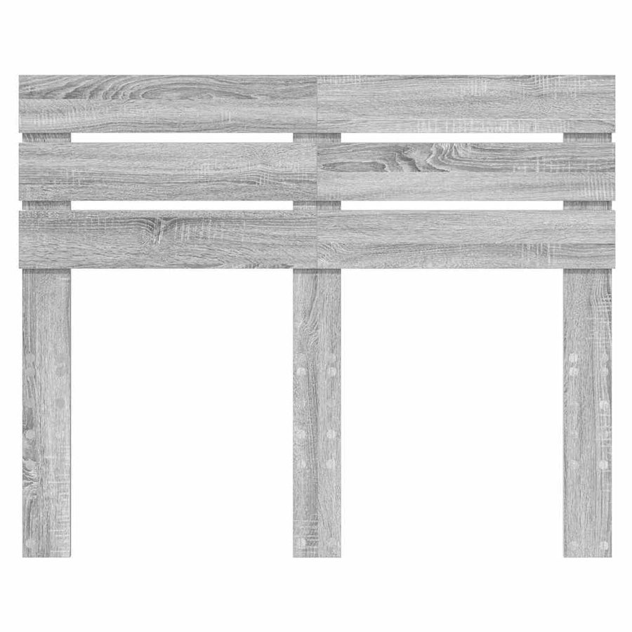 Hoofdbord met hoofdeinde Grijs Sonoma 120 cm Bewerkt hout