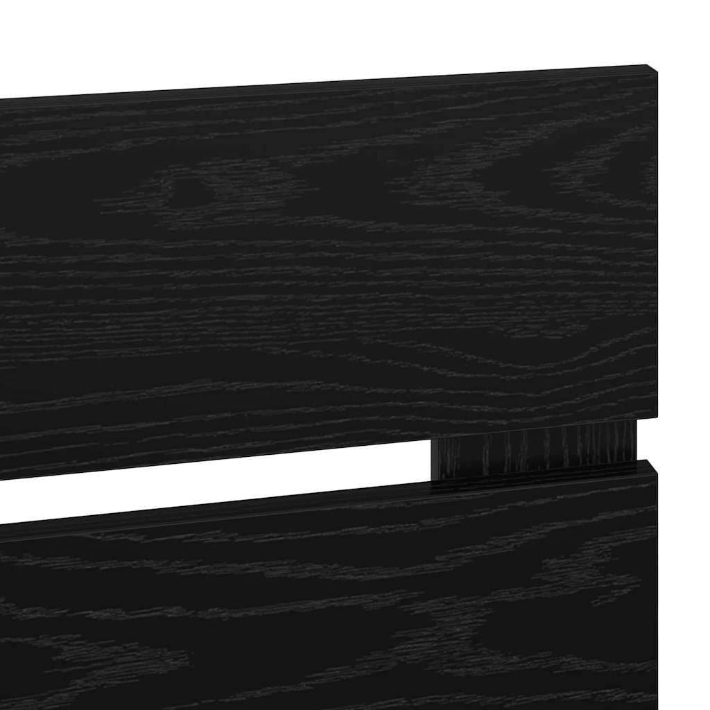 Hoofdbord met hoofdeinde Zwart Eiken 100 cm Bewerkt hout