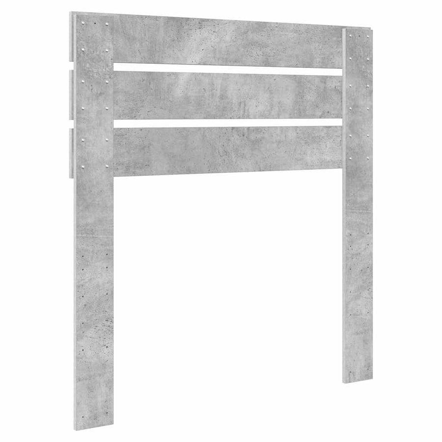 Hoofdbord met hoofdeinde Beton Grijs 90 cm Bewerkt hout