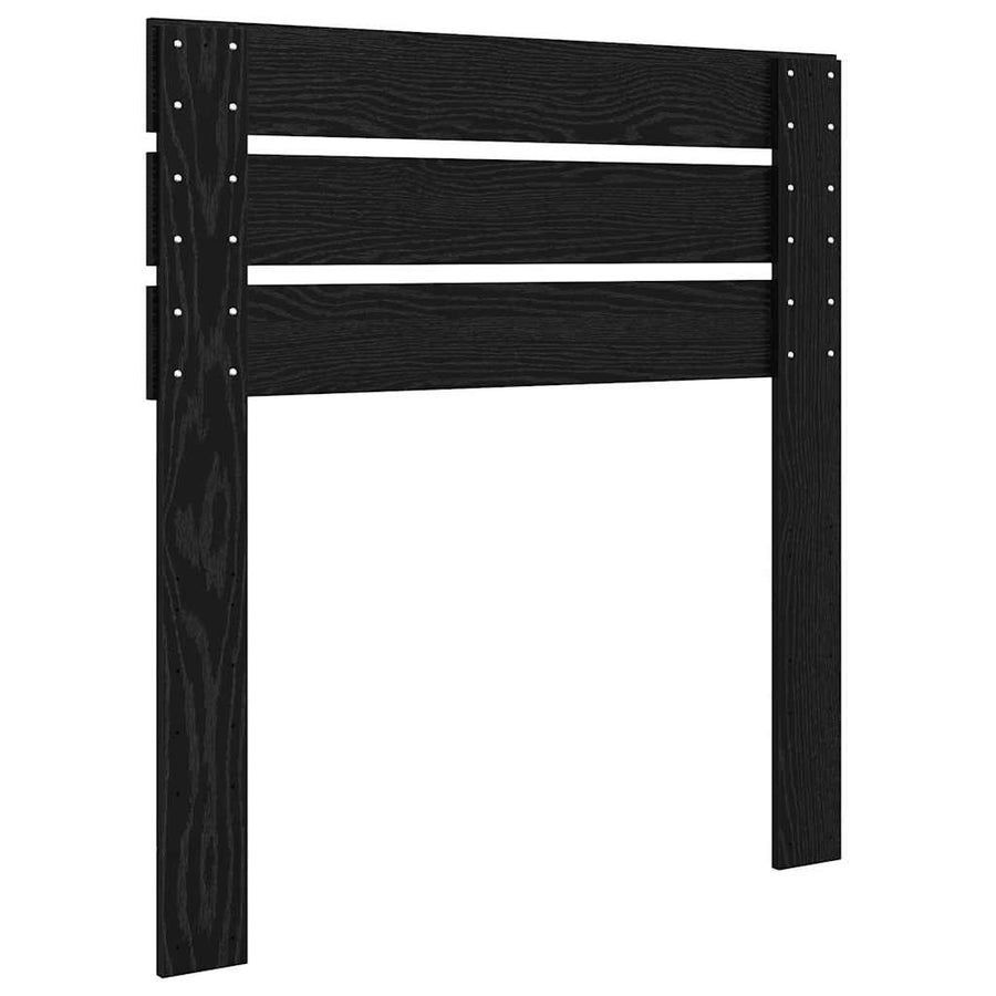 Hoofdbord met hoofdeinde Zwart Eiken 75 cm Bewerkt hout