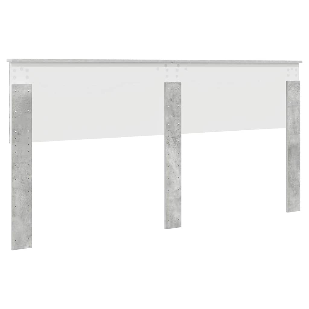 Hoofdbord met hoofdeinde Beton Grijs 200 cm Bewerkt hout
