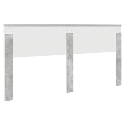 Hoofdbord met hoofdeinde Beton Grijs 200 cm Bewerkt hout