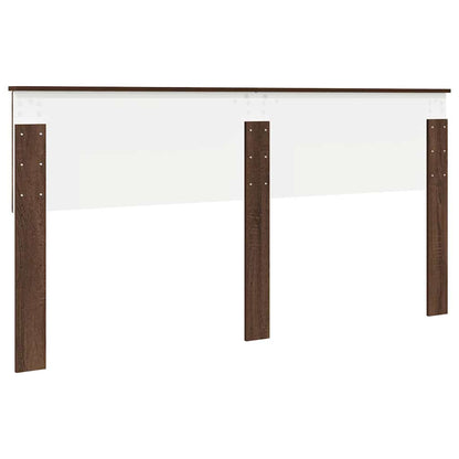 Hoofdbord met hoofdeinde Bruin Eiken 200 cm Bewerkt hout