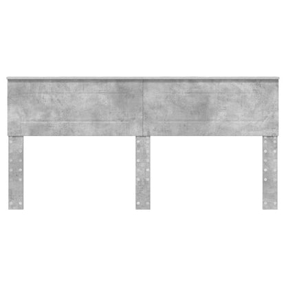 Hoofdbord met hoofdeinde Beton Grijs 180 cm Bewerkt hout