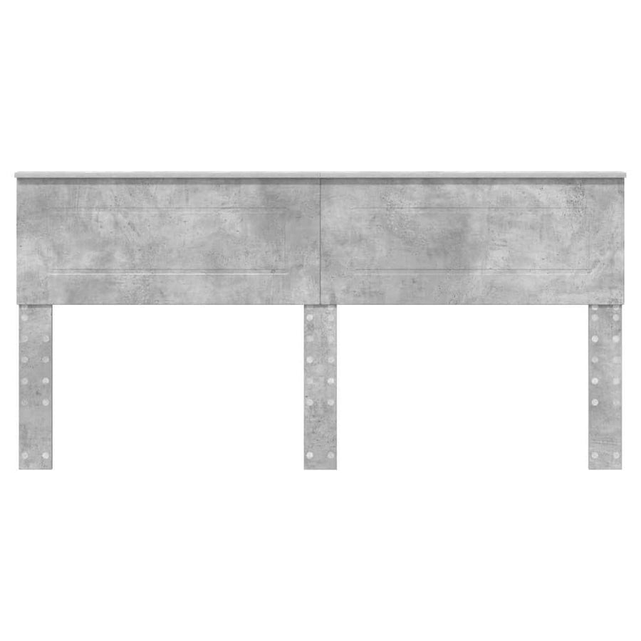 Hoofdbord met hoofdeinde Beton Grijs 180 cm Bewerkt hout