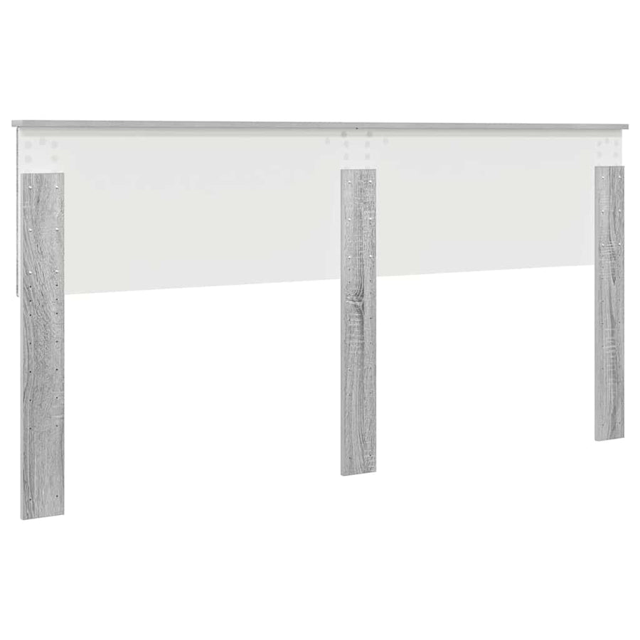 Hoofdbord met hoofdeinde Grijs Sonoma 180 cm Bewerkt hout