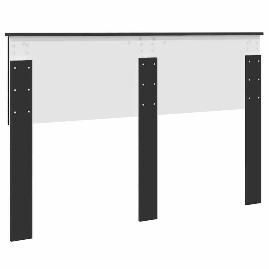 Hoofdbord met hoofdeinde Zwart Eiken 160 cm Bewerkt hout