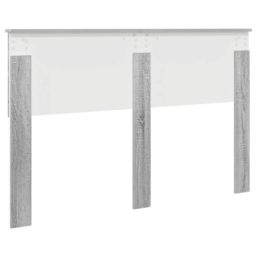 Hoofdbord met hoofdeinde Grijs Sonoma 160 cm Bewerkt hout