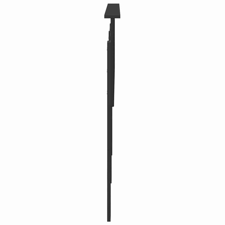 Hoofdbord met hoofdeinde Zwart Eiken 150 cm Bewerkt hout