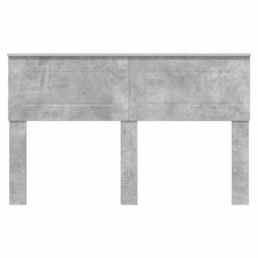 Hoofdbord met hoofdeinde Beton Grijs 150 cm Bewerkt hout
