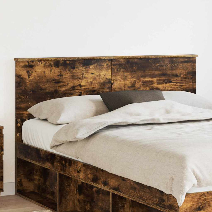 Hoofdbord met hoofdeinde Gerookt eiken 150 cm Bewerkt hout