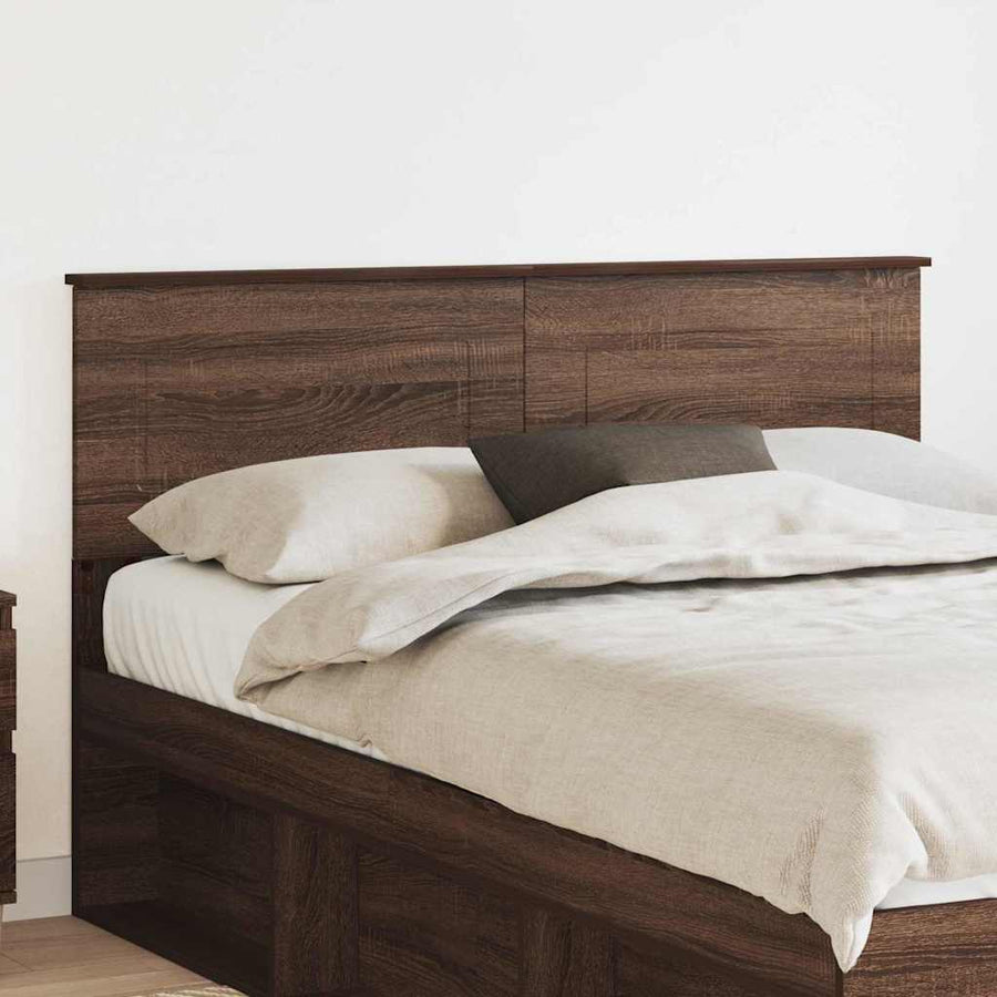 Hoofdbord met hoofdeinde Bruin Eiken 150 cm Bewerkt hout