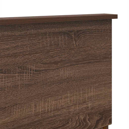 Hoofdbord met hoofdeinde Bruin Eiken 140 cm Bewerkt hout