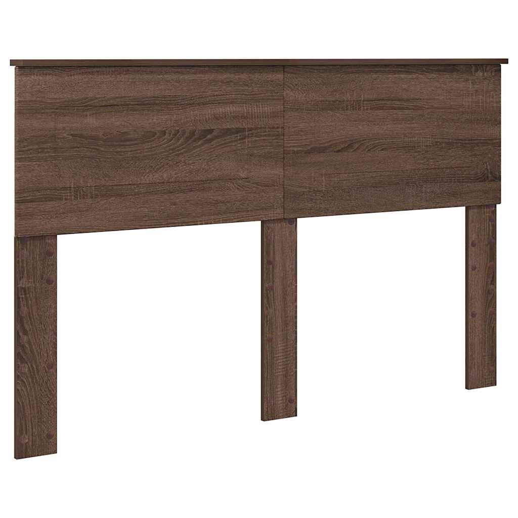 Hoofdbord met hoofdeinde Bruin Eiken 140 cm Bewerkt hout