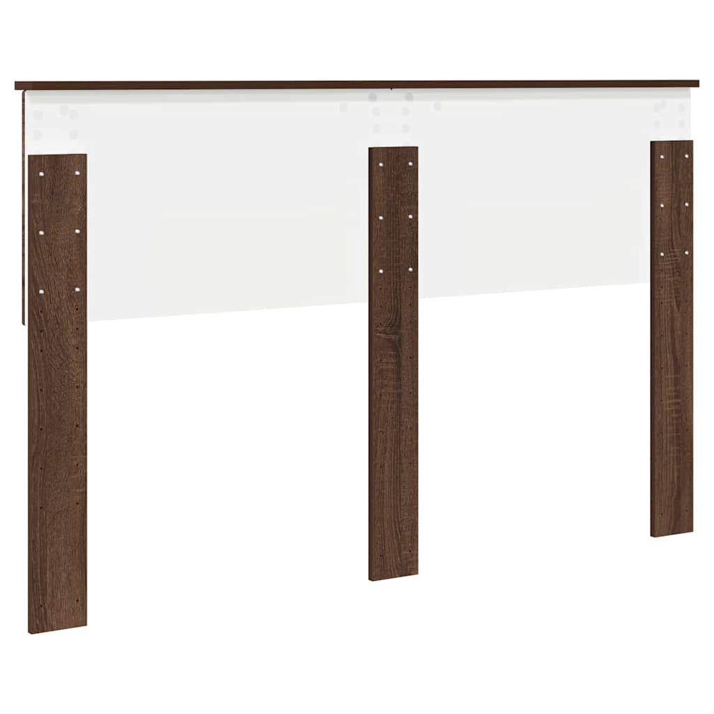 Hoofdbord met hoofdeinde Bruin Eiken 140 cm Bewerkt hout