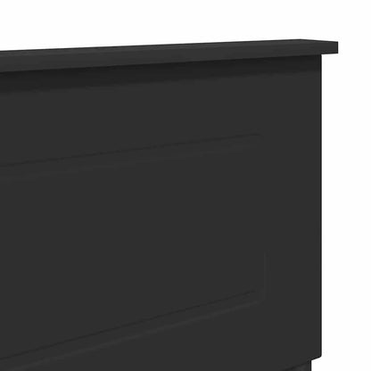 Hoofdbord met hoofdeinde Zwart Eiken 135 cm Bewerkt hout