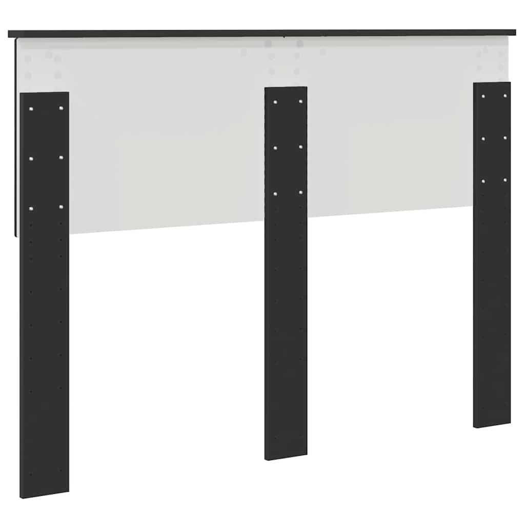 Hoofdbord met hoofdeinde Zwart Eiken 135 cm Bewerkt hout