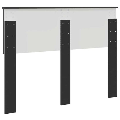 Hoofdbord met hoofdeinde Zwart Eiken 135 cm Bewerkt hout