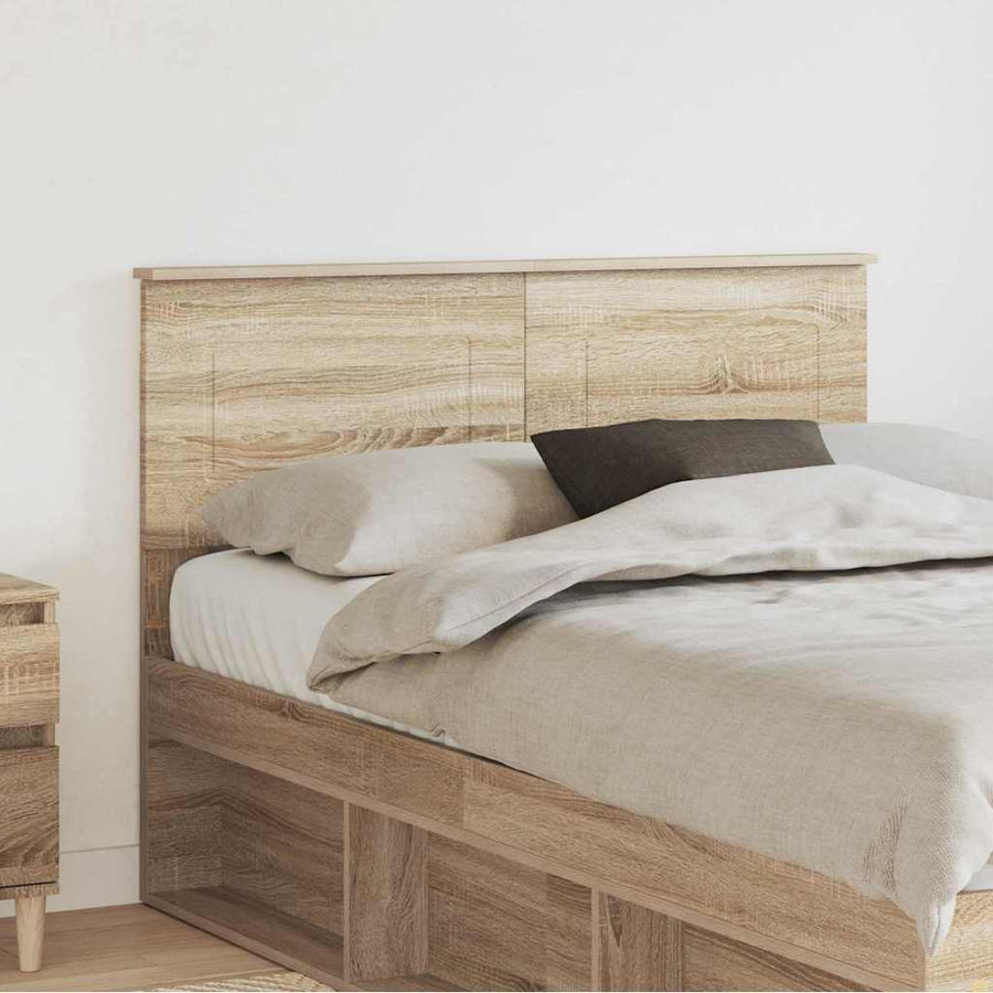Hoofdbord met hoofdeinde Sonoma Eiken 135 cm Bewerkt hout